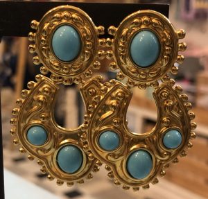 boucles d'oreilles femme bohème turquoise