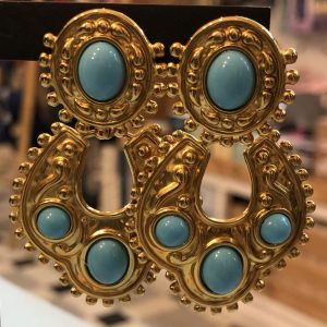 boucles d'oreilles femme bohème turquoise