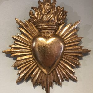 coeur ex voto doré