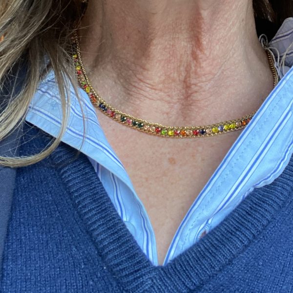 Collier Ras-de-Cou "Arc-en-Ciel Scintillant"-Nanna Bazaar